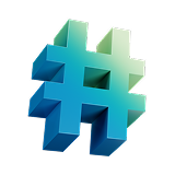 3d icon: hash